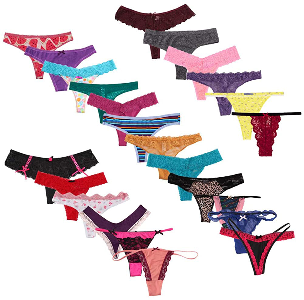 Variety Panties Thong Pack Assorted - 6 Pack - product image 3