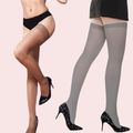 Ultra-Sheer Fashion Stockings - (Nude & Grey Shades) - 2 Pack - product image 1