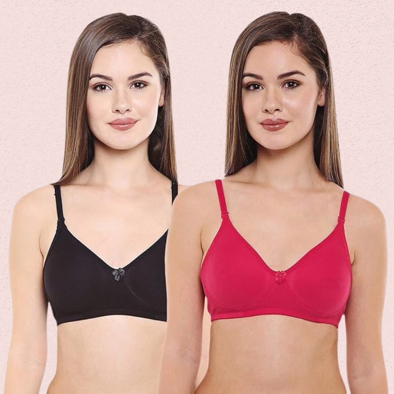 Women's Cotton Non-Padded Seamless Bra Set - 2 Pack - product image 1