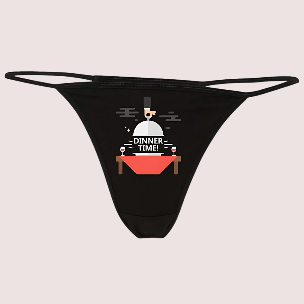 Dinner Time Printed G-String Thong - product image 3