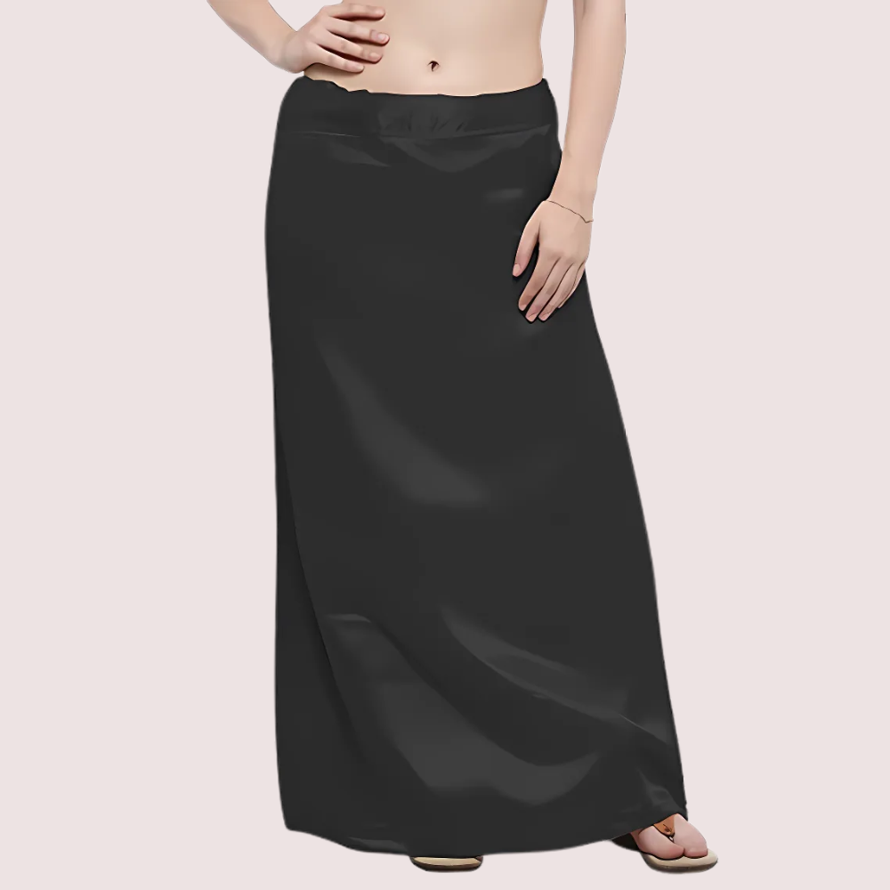 Black & Blue Satin Petticoat Combo (Free Size) - product image 2