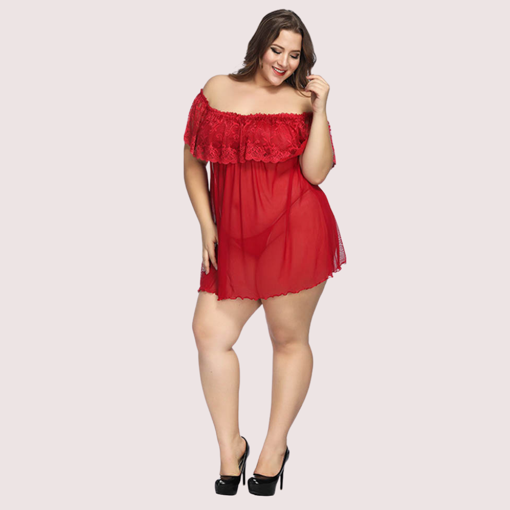Plus-Size Lace Babydoll Dress - product image 1