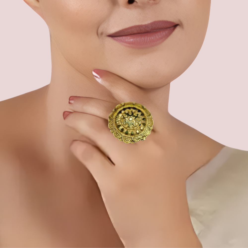 Ornate Gold-Plated Heritage Ring - product image 1
