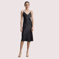 Silk Slip V-Neck Cocktail Party Dress - product image 1