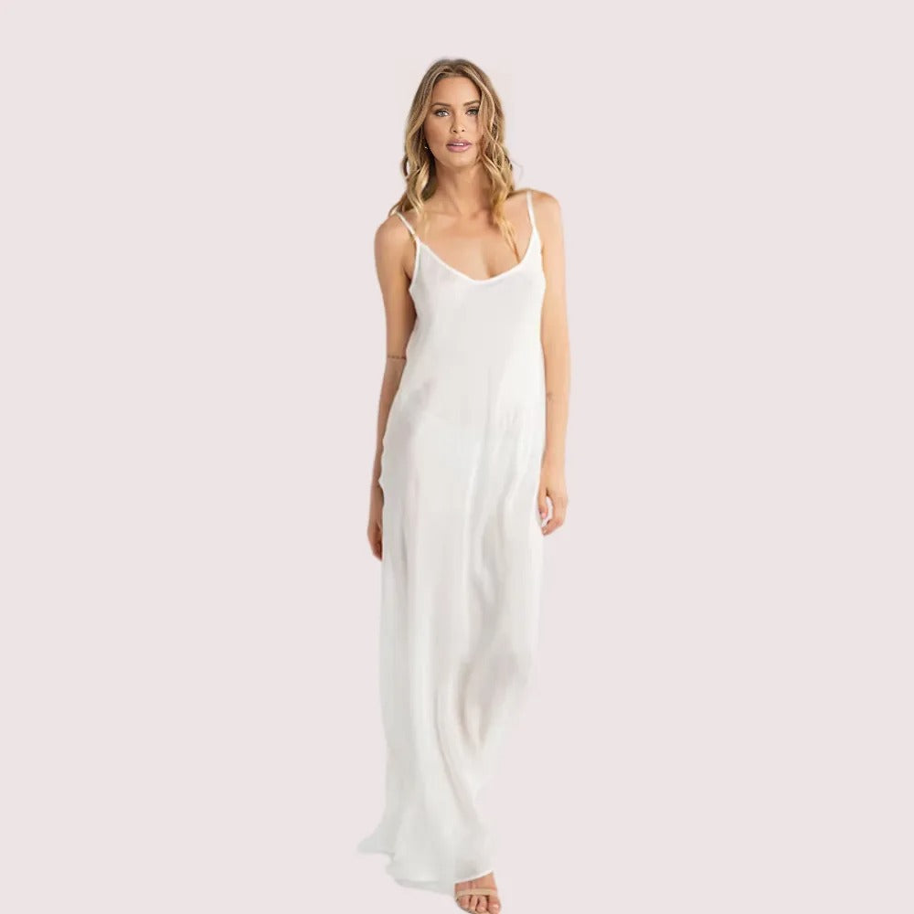 Ethereal Glow Sheer Mesh Slip - Plus-Size - product image 1