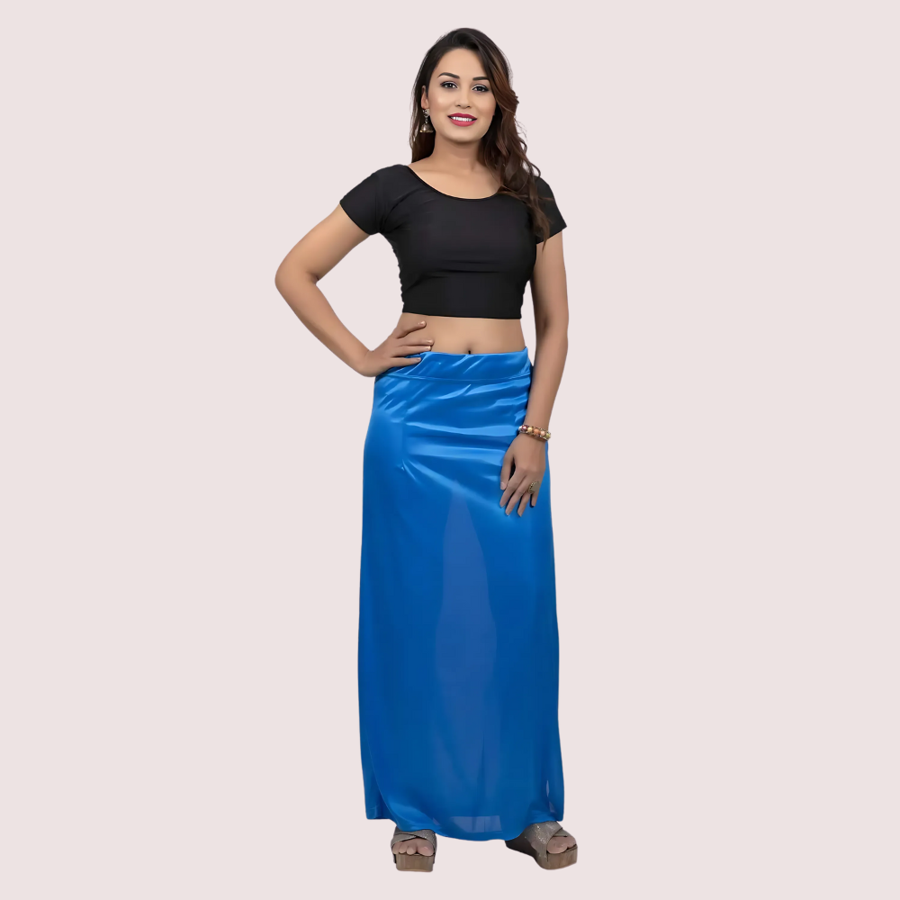 Women's' Silk Saree Blue Petticoat - product image 1