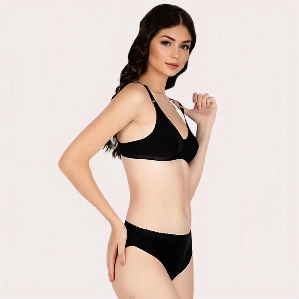 Essential Black: 2 Bras And 2 Panties Combo Set - product image 1