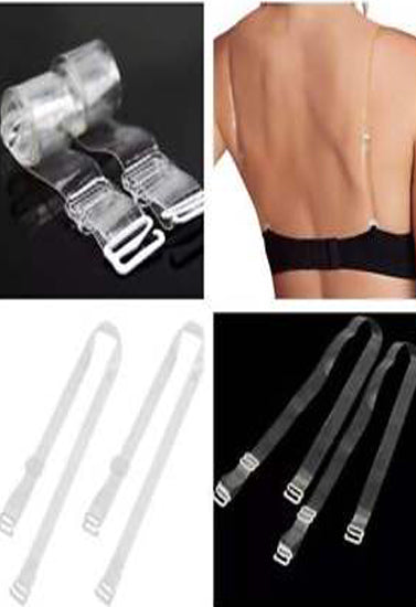 White Transparent Strap Bra - product image 2