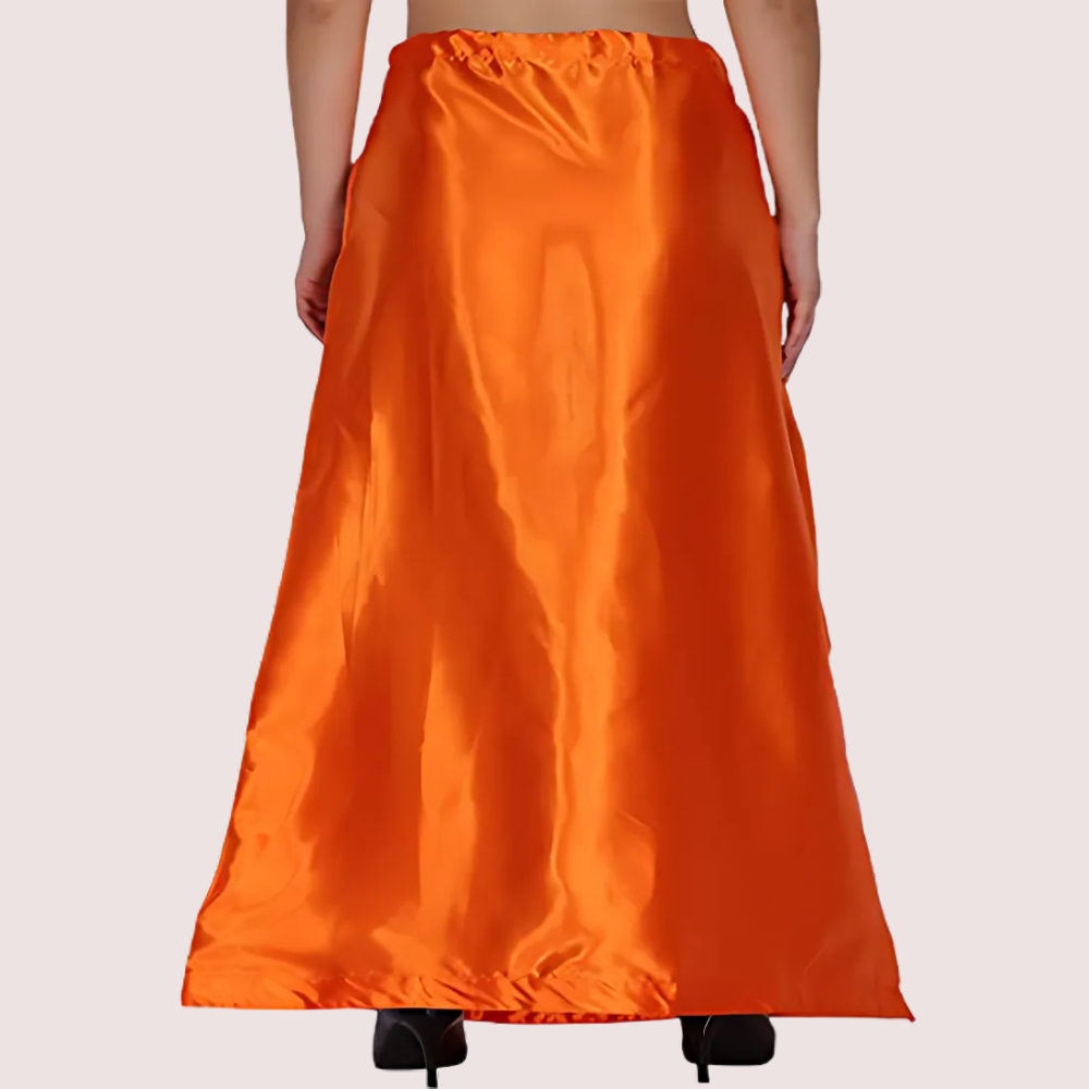 Women's Glossy Silk Underskirt Combo Orange Purple. - 2 Pack - product image 1