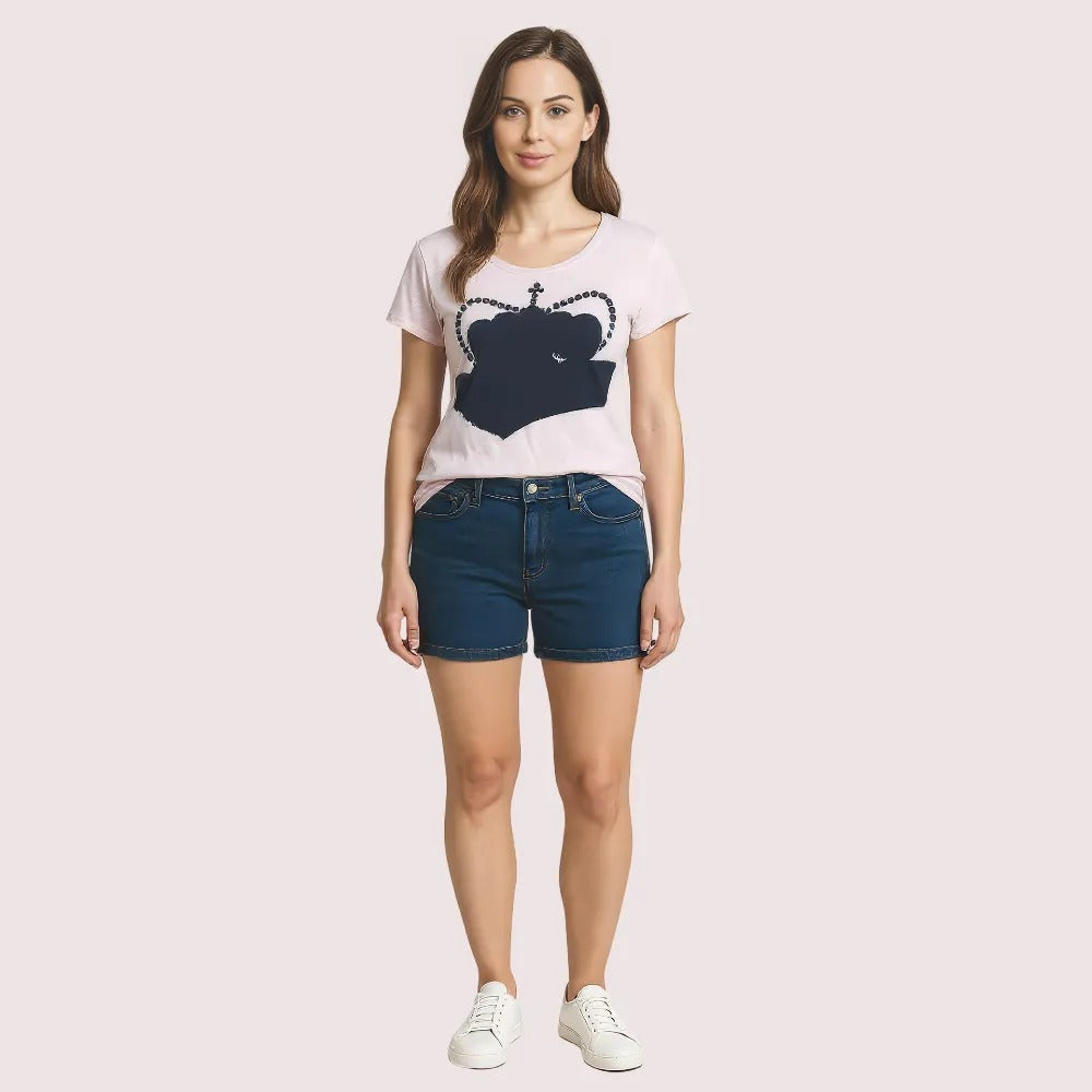 Pink Crown Graphic Casual Tee - product image 1