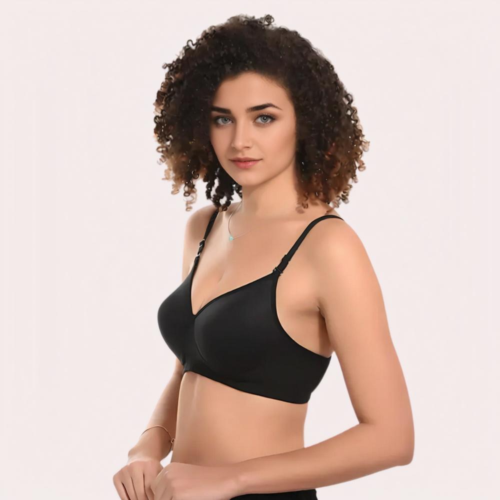 Velvet Touch - Black Lightly Padded Bra - product image 2