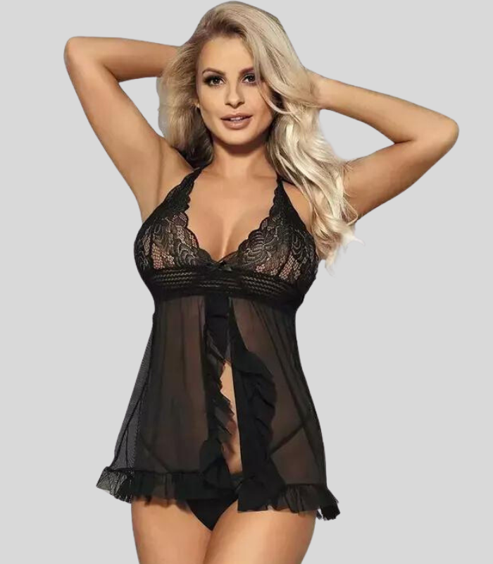 Lace Babydoll Mini Nightwear Dress - product image 2