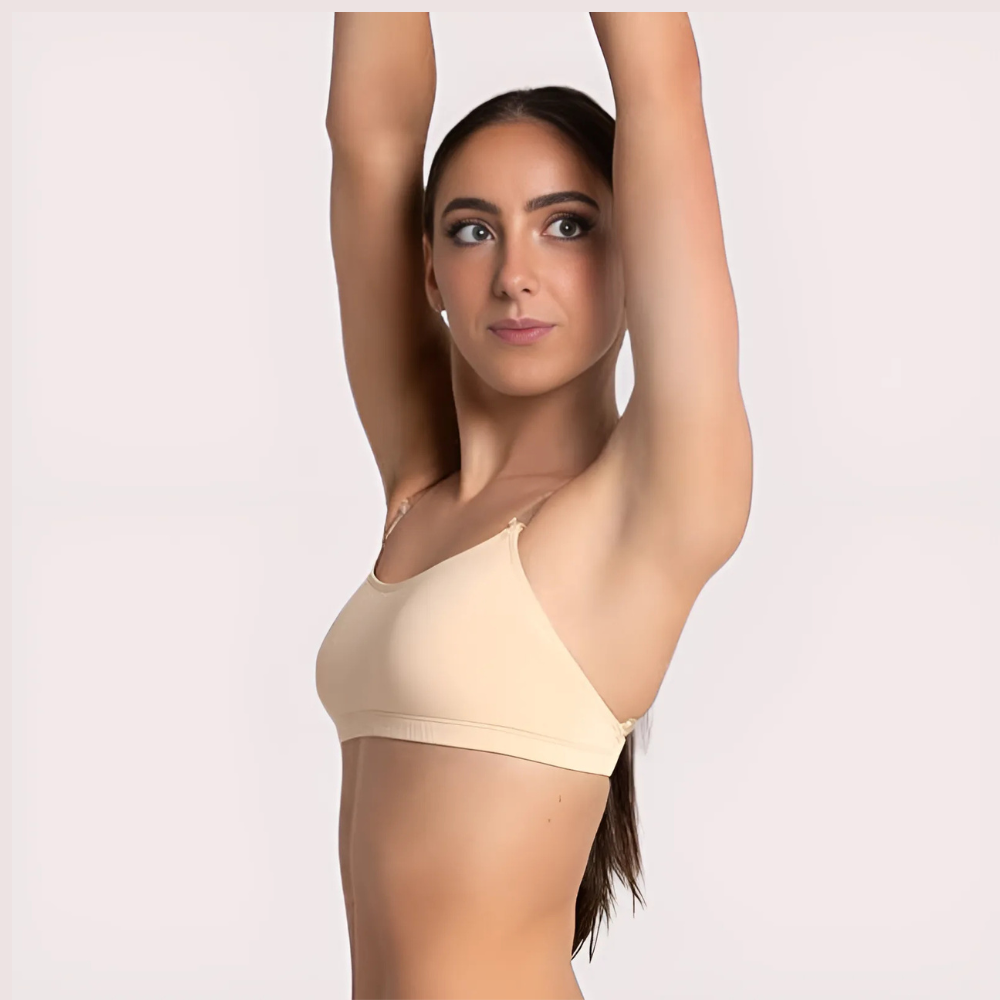 Tube Bandeau Bra With Transparent Straps In Nude - product image 2