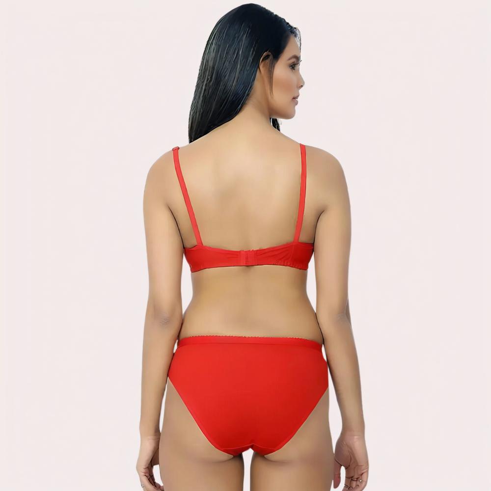 Organic Cotton Bra Set - Red | Soft, Skin-Friendly & All-Day Comfort - product image 3