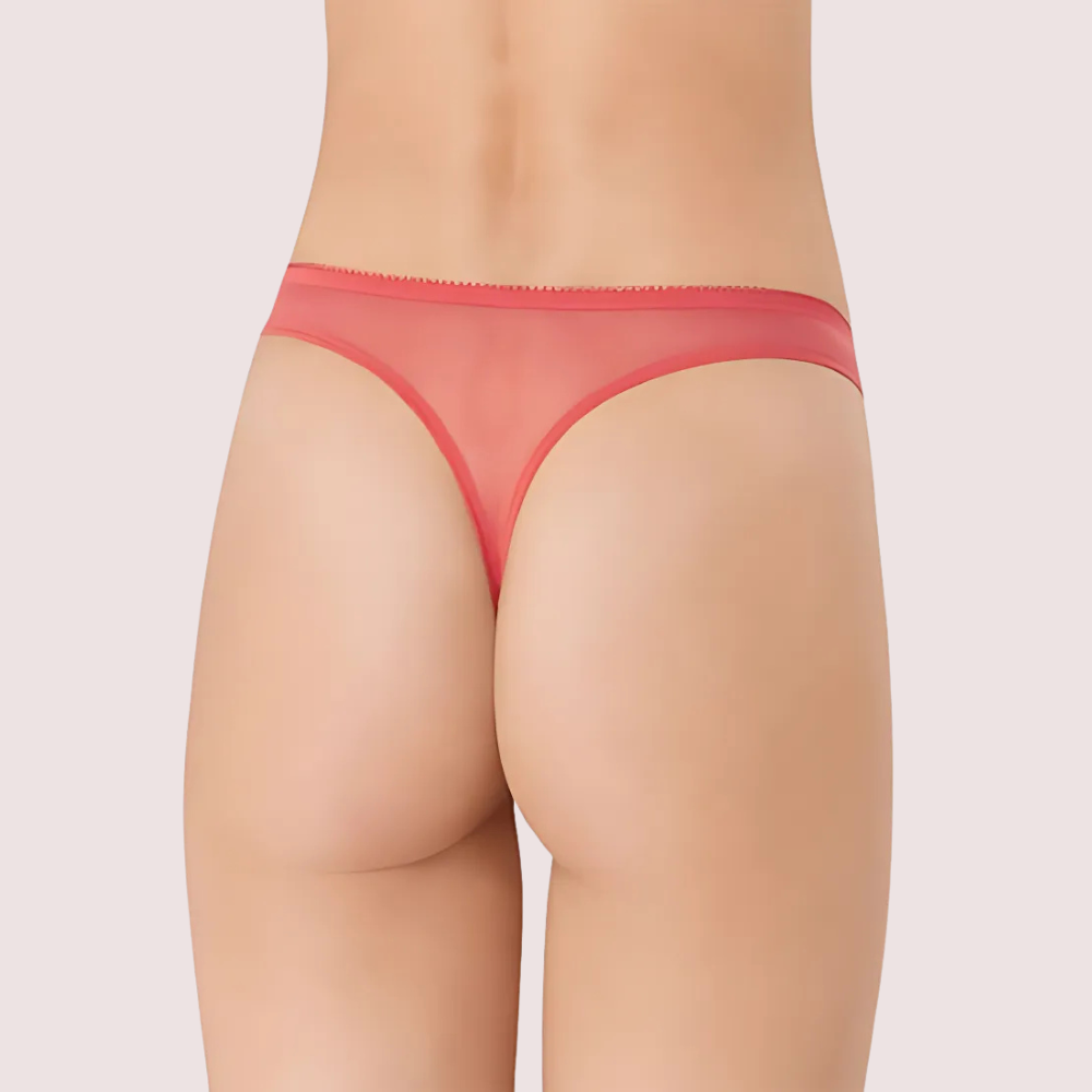 Princesse Dream Spotlight Coral Fishnet Lace Thong - product image 2