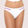 Mrs. New Name Hot Purple Print Cotton Bikini Panty - product image 1