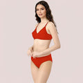 Cherry Hug - Red Cotton Bra & Panty Set - product image 1