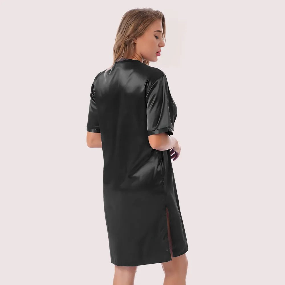 Silk Satin Black Short Sleepwear - product image 2