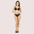 Stylish Seamless Black Push-Up Bra Bikini Bottom - product image 1