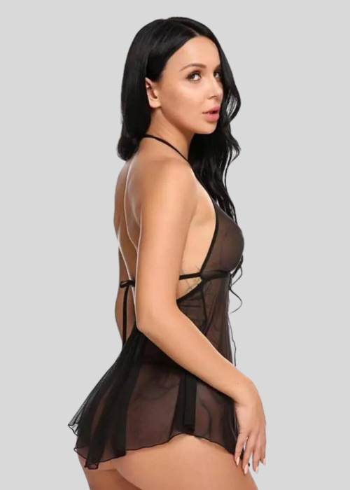 Elegant Lace Black Babydoll Nightwear - product image 3