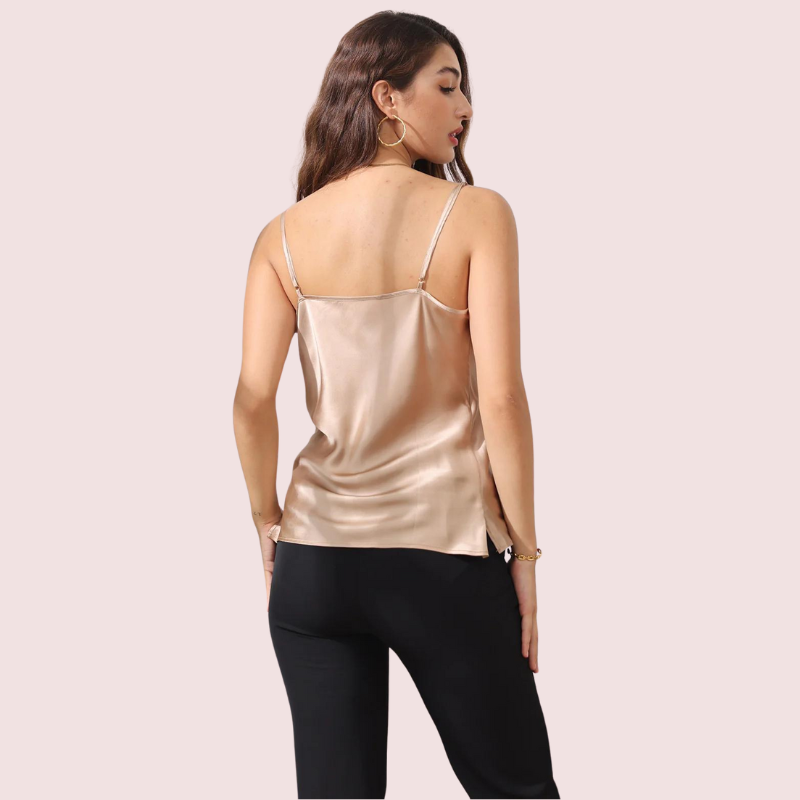 Stylish Cowl Neck Silk Camisole Tank Top - product image 2