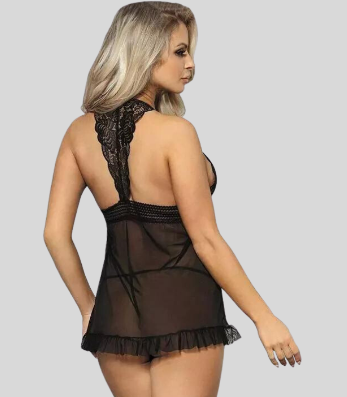 Lace Babydoll Mini Nightwear Dress - product image 3