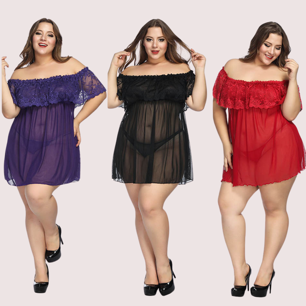 Plus-Size Lace Babydoll Dress - product image 3