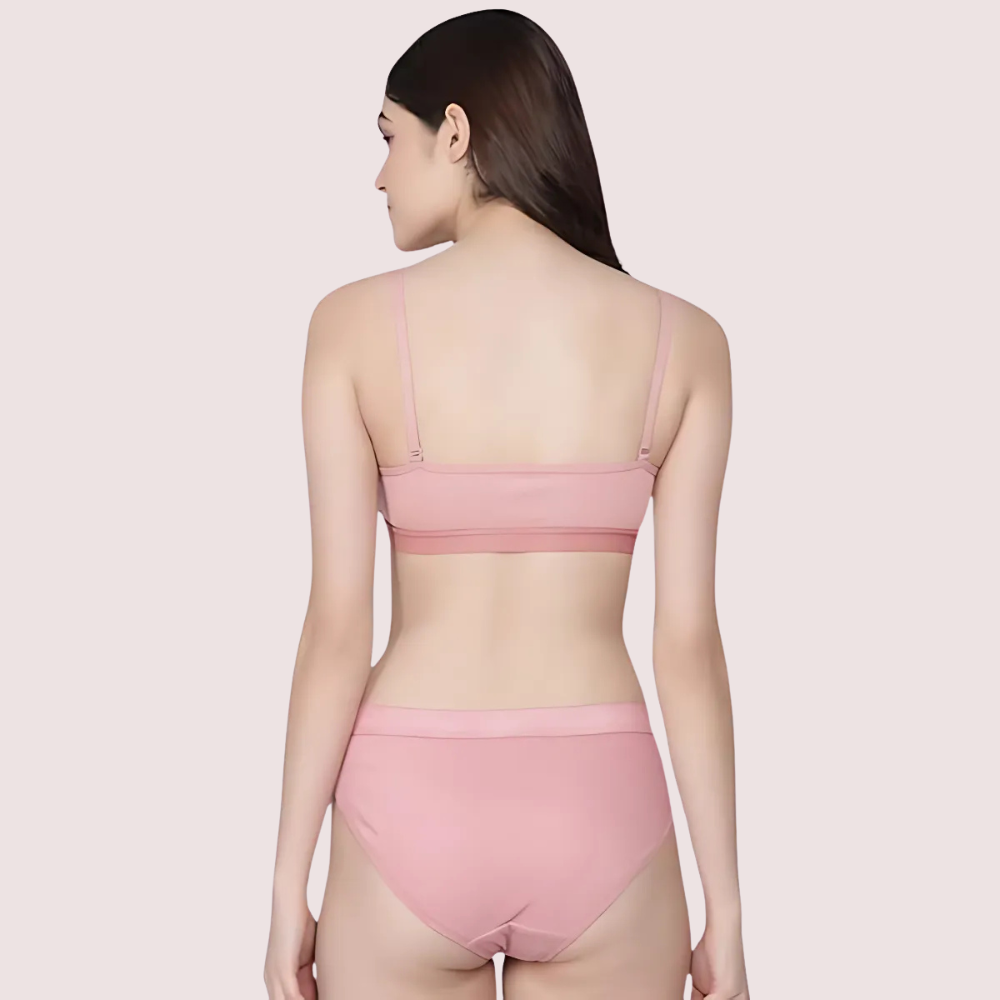 Wire-Free Women's Cotton Sports Bra Panty Set - 2 Pack - product image 3